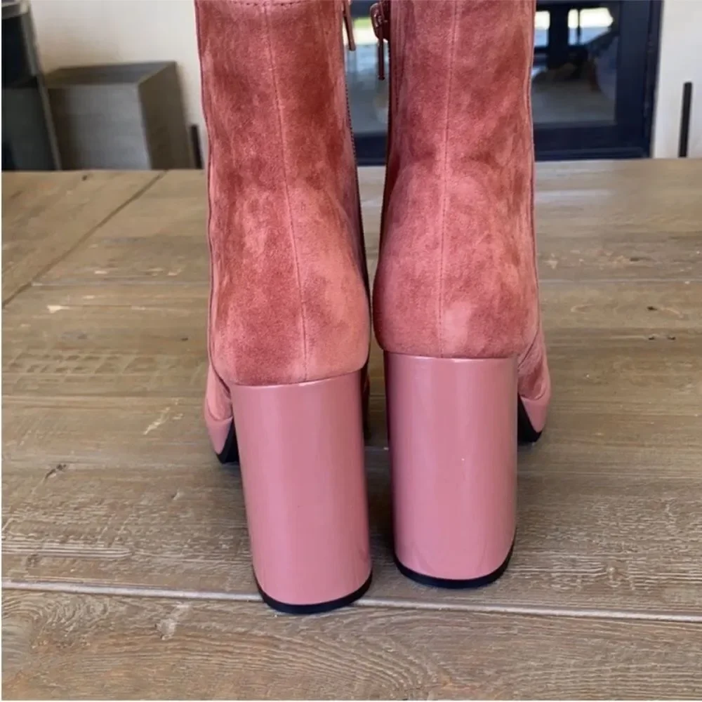 Free People Mary Kate Platform Ankle Boot Coral NWOB US 7.5